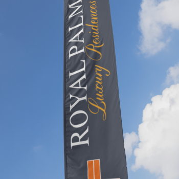 Flag Banner Mockup Of A Flag In The Wind 28020